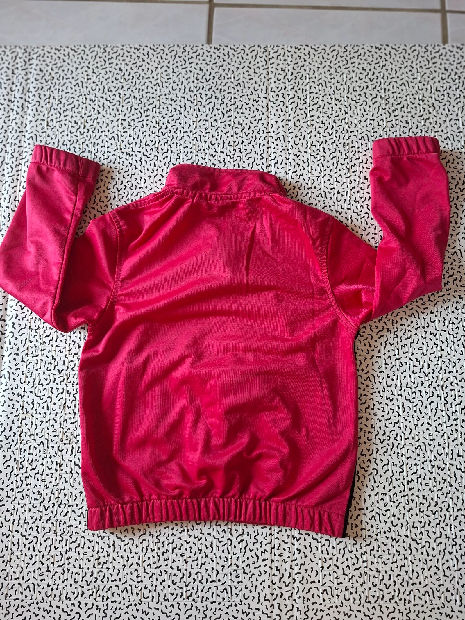 ITS sportjas meisje 5 jaar 110 cm roze fuchsia lichtgewicht polyester met rits – photo 6